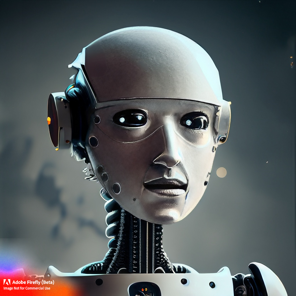 A curious robot without a mouth, in search of something, alone, dramatic backlighting, 4k, photorealistic. [Style: Photo]